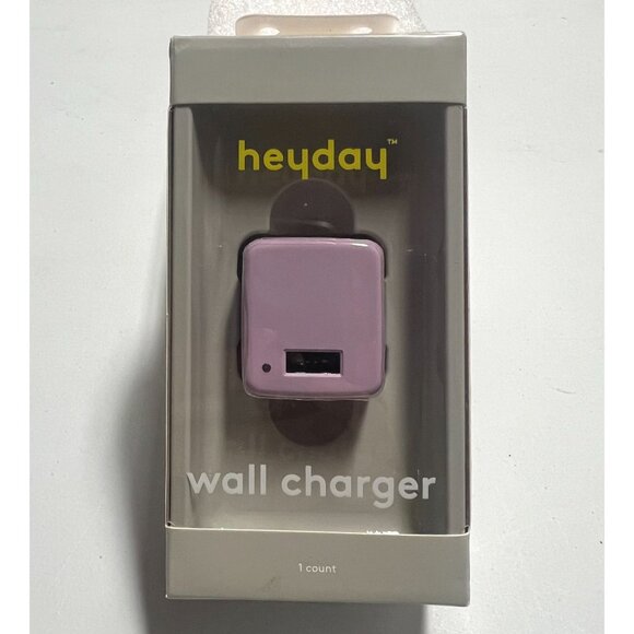 Heyday Single Port Wall Charger 12 Watts Pastel Lavender - Picture 2 of 5